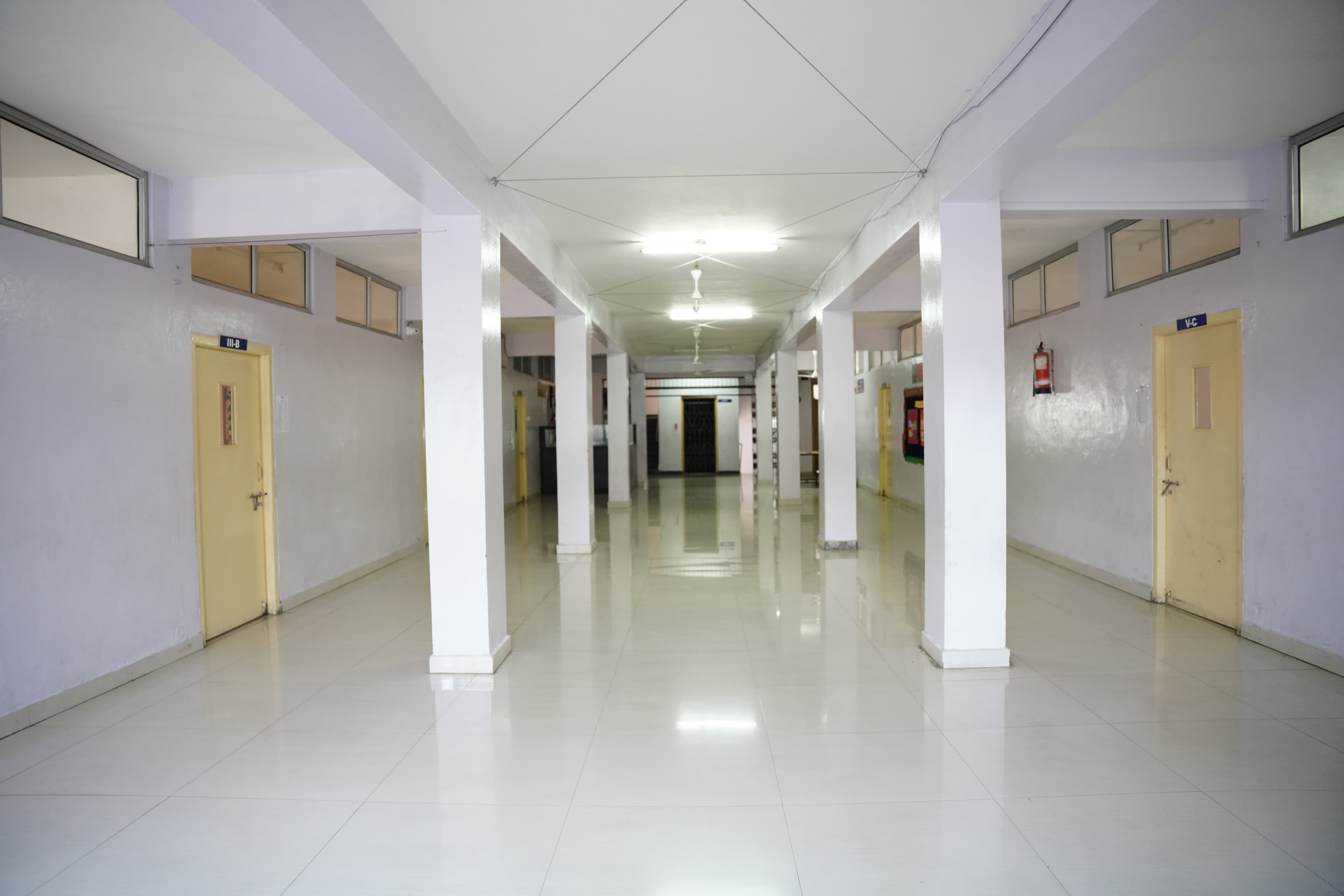 Secondary block hallway