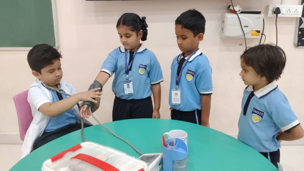 Pre-primary students in role-play vocational exposure activity